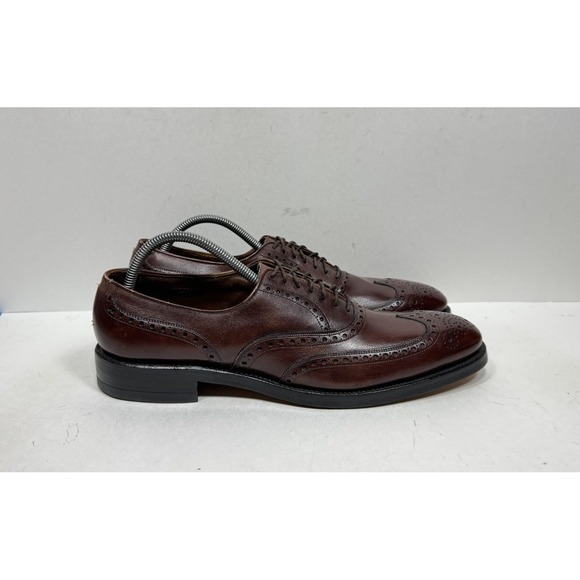 Vintage Allen Edmonds Boulevard Wingtip Shoes Size 12 4A 6375 Brown USA